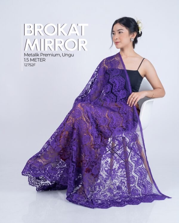 12752b Brokat Mirror Metalik Premium 1.5