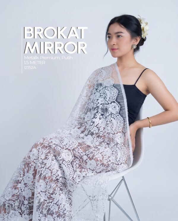 12752c Brokat Mirror Metalik Premium 1.5