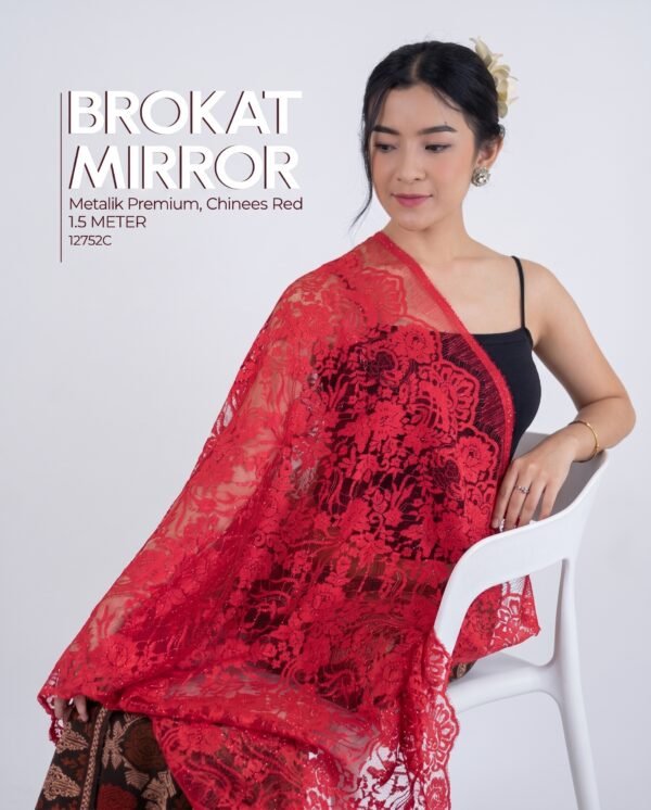 12752f Brokat Mirror Metalik Premium 1.5
