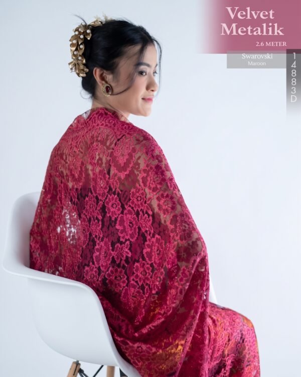 14883b Brokat Metalik Velvet 2.6