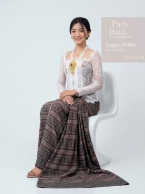 24525b Kamen Paris Batik Sogan set Selendang