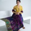 Tenun Endek Jumputan Tumpal Bordir set Sld