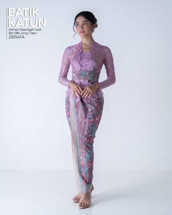 Kamen Batik Katun Setengah Jadi set Obi