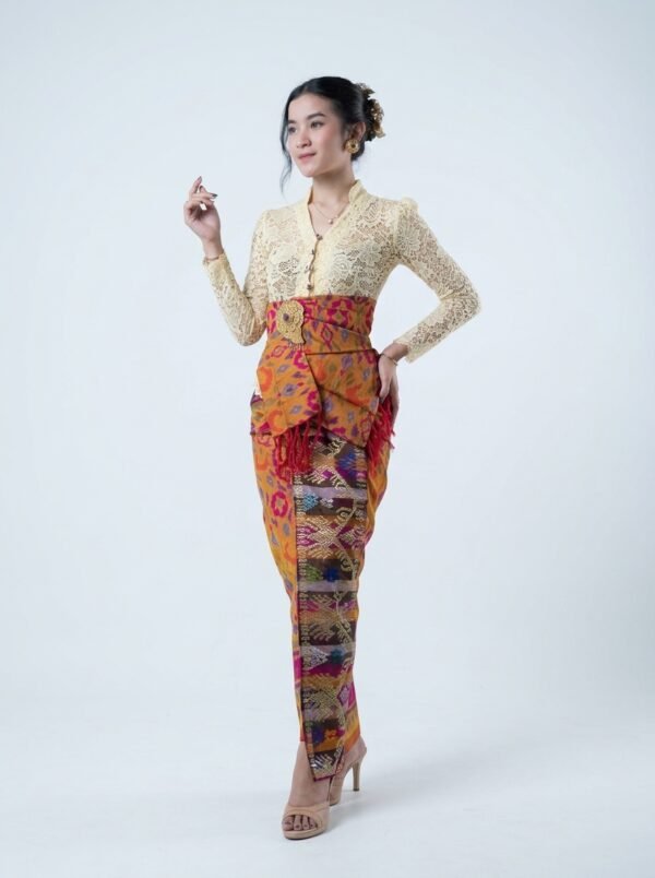 25027 Tenun Endek Tumpal Songket Ori set Sld