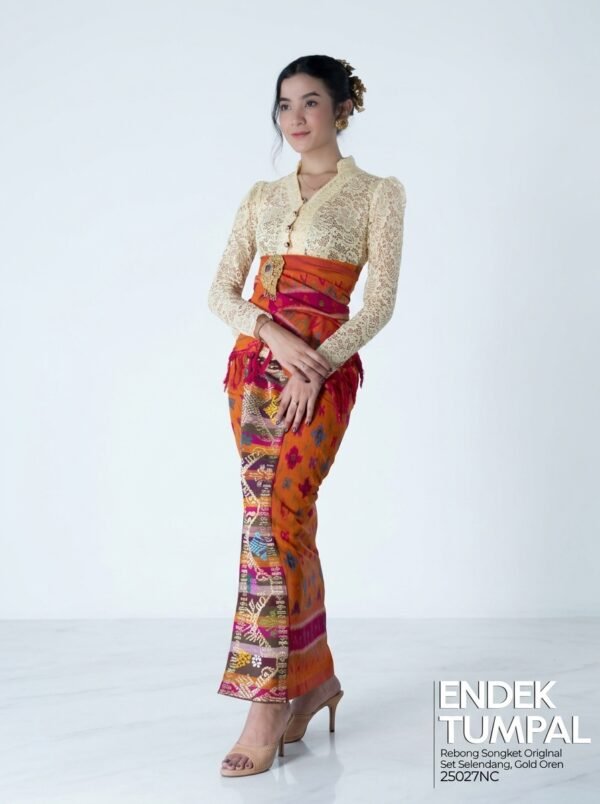 25027b Tenun Endek Tumpal Songket Ori set Sld