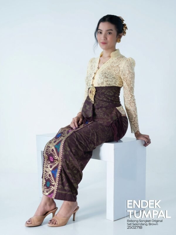 25027e Tenun Endek Tumpal Songket Ori set Sld