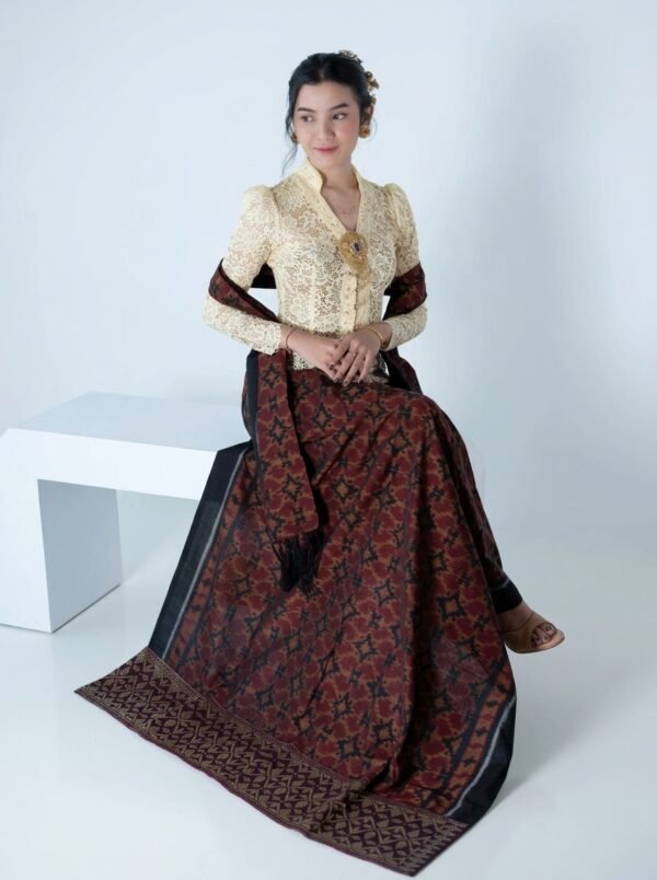 25027f Tenun Endek Tumpal Songket Ori set Sld