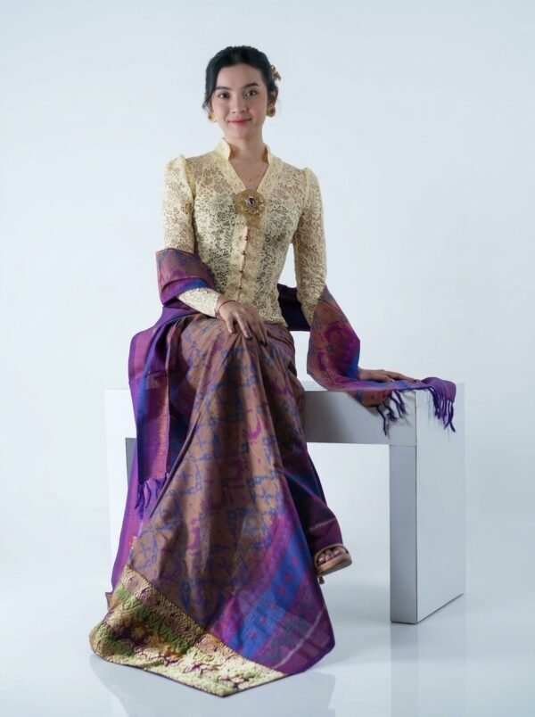 25027h Tenun Endek Tumpal Songket Ori set Sld